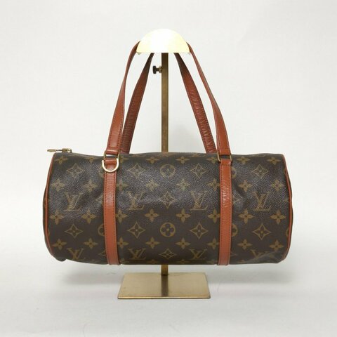 LOUIS VUITTON 中古圓筒包30老花PVC1986肩背包