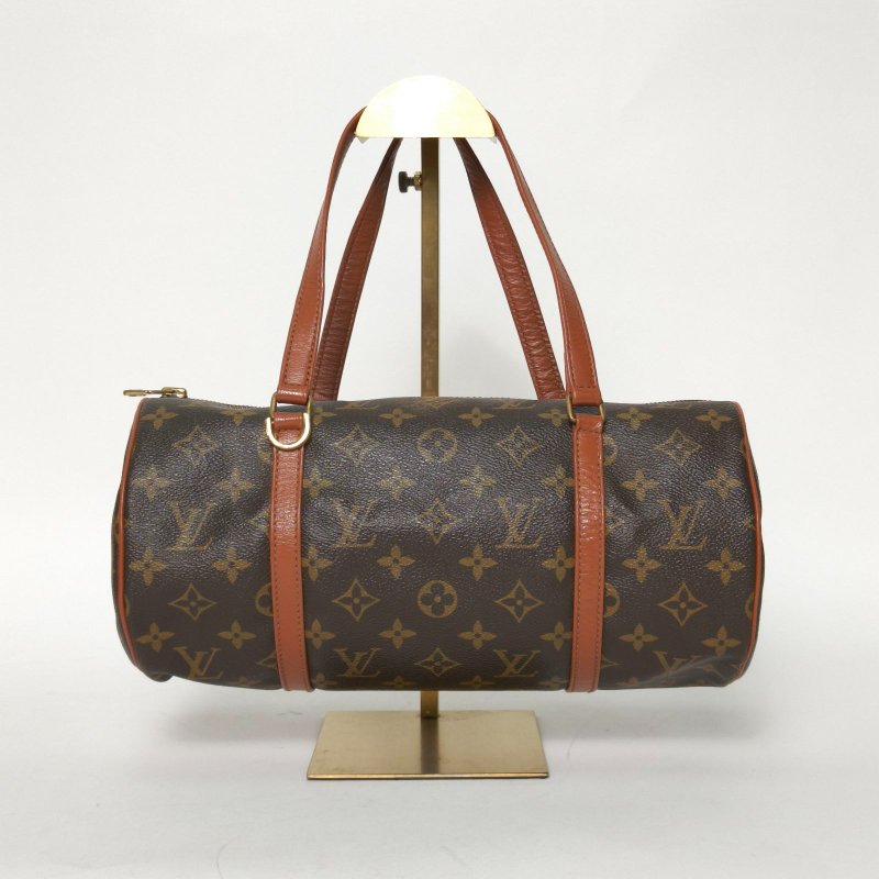 LOUIS VUITTON 中古圓筒包30老花PVC1986肩背包-0