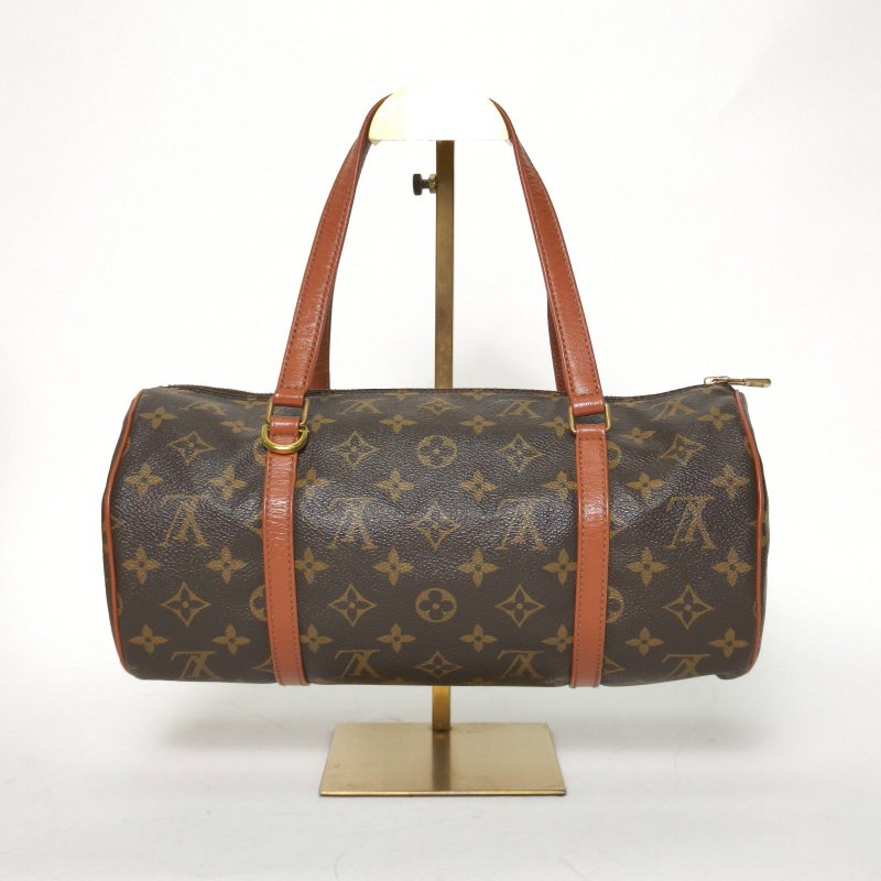 LOUIS VUITTON 中古圓筒包30老花PVC1986肩背包-2