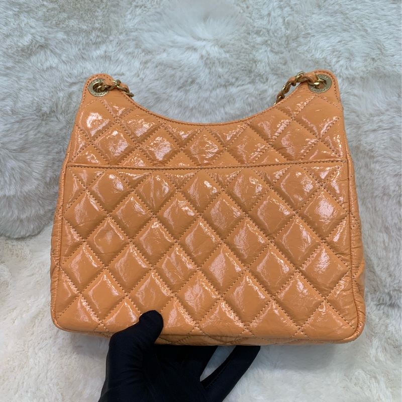 Chanel 淺橘色天貓精靈 HOBO XB945-2