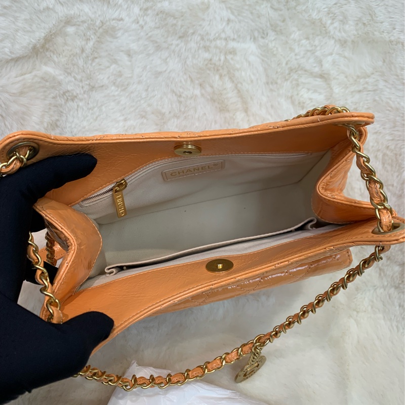 Chanel 淺橘色天貓精靈 HOBO XB945-7