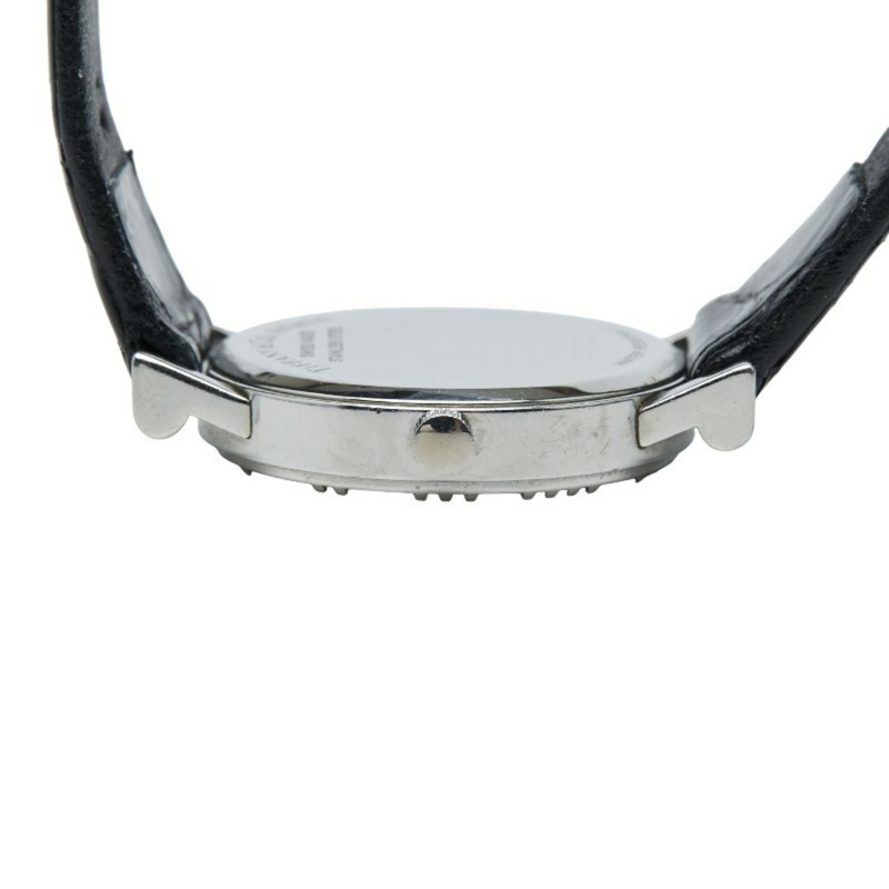 Tiffany & Co.) Atlas 錶帶(非原廠)石英錶,白色錶盤,不鏽鋼和皮革材質,女士款。-4