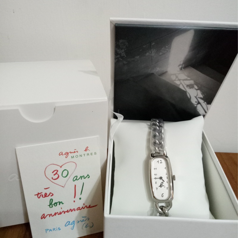 Agnes b maruchiero Marcello復版型號30周年紀念限定型號女士石英手錶 全新現貨不鏽鋼錶-1