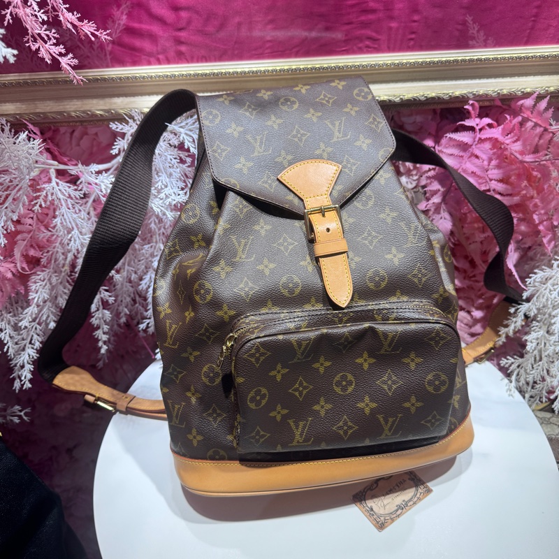 Lv 老花後背包/王吉娜古董精品-1