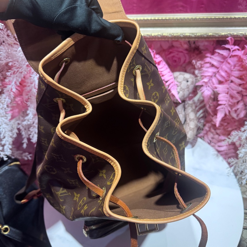 Lv 老花後背包/王吉娜古董精品-9