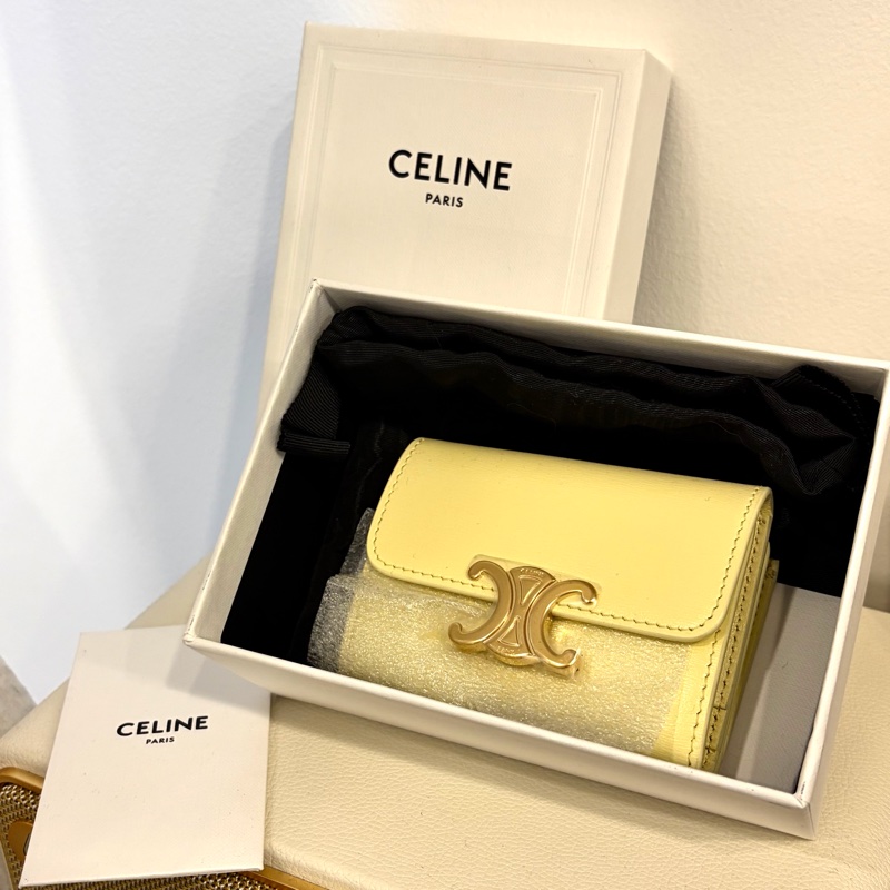 Celine 凱旋門 短錢包 大骨頭-0