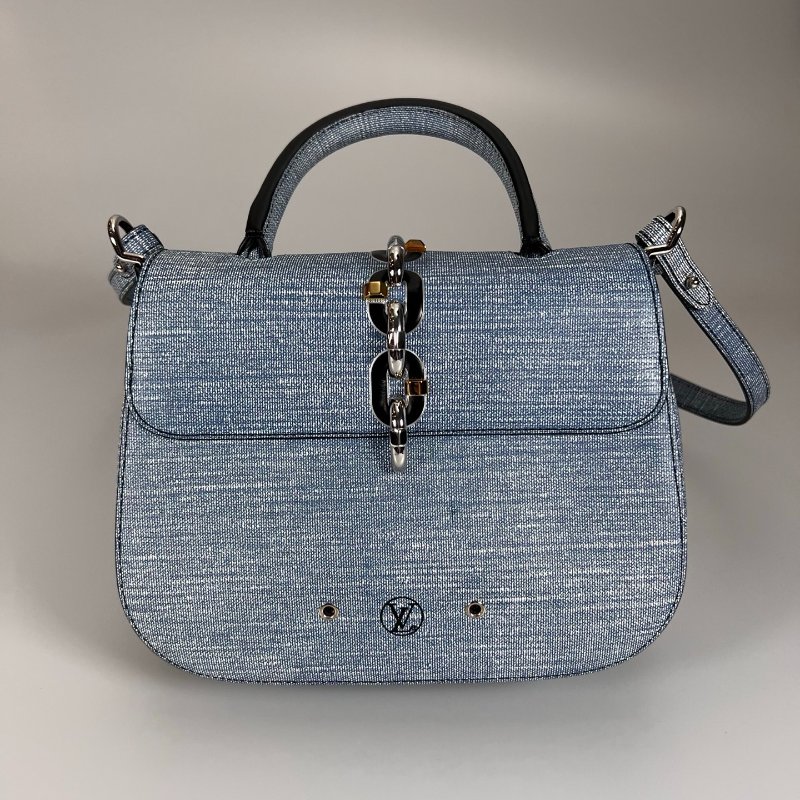 LV M54606 牛仔藍水波紋鎖頭手提斜肩包-1