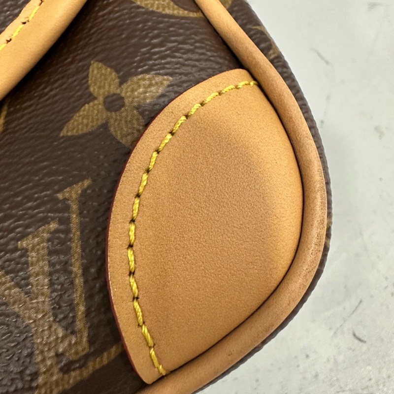 LV M45985 原花金釦法棍包 編織背帶-25