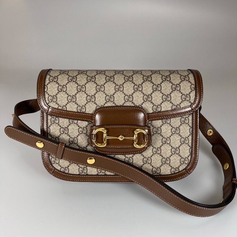 GUCCI 602204 棕1955翻蓋小號包-0