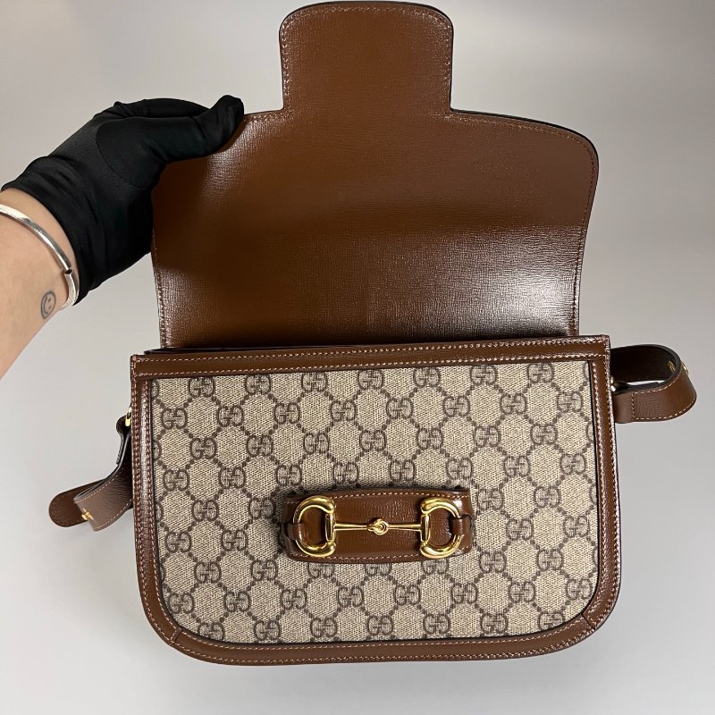 GUCCI 602204 棕1955翻蓋小號包-4