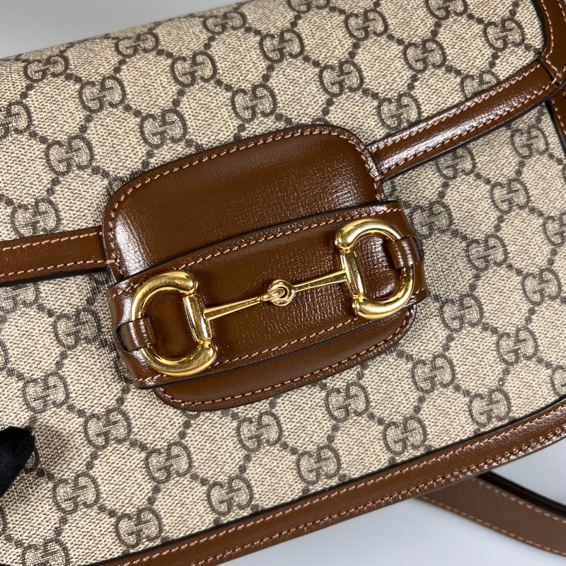 GUCCI 602204 棕1955翻蓋小號包-8