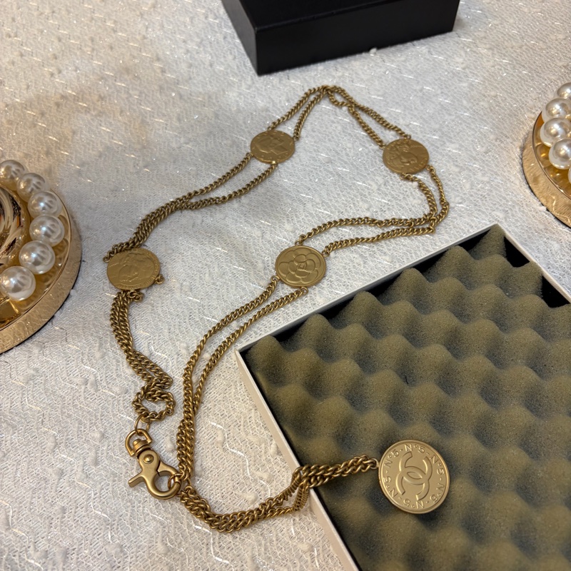 Chanel 08A 淡金 金幣腰鏈-6
