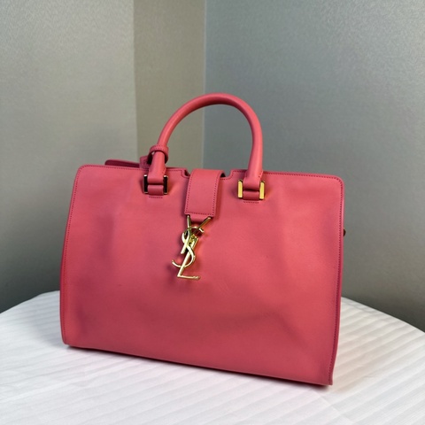 圣罗兰/Saint laurent 玫粉色斜背手提醫生包 30x14x21.5cm