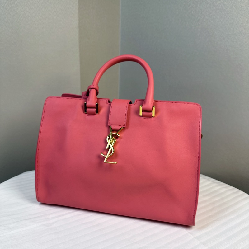 圣罗兰/Saint laurent 玫粉色斜背手提医生包 30x14x21.5cm-0