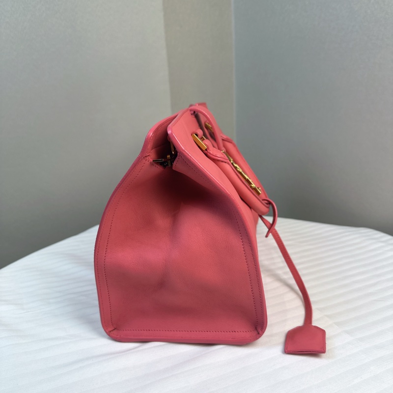 圣罗兰/Saint laurent 玫粉色斜背手提医生包 30x14x21.5cm-1