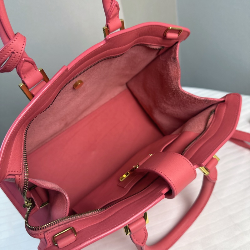 圣罗兰/Saint laurent 玫粉色斜背手提医生包 30x14x21.5cm-6
