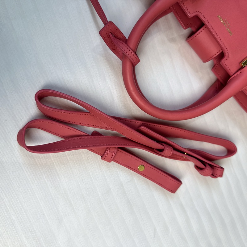 圣罗兰/Saint laurent 玫粉色斜背手提医生包 30x14x21.5cm-16