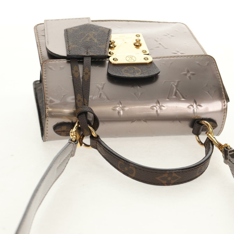 【日本直送】路易威登 Monogram Vernis Spring Street PM 手袋 銀色 M90567 LV 正品 142967V-5