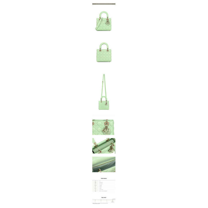 DIOR 淡薄荷綠女士小號手提包 66H-1