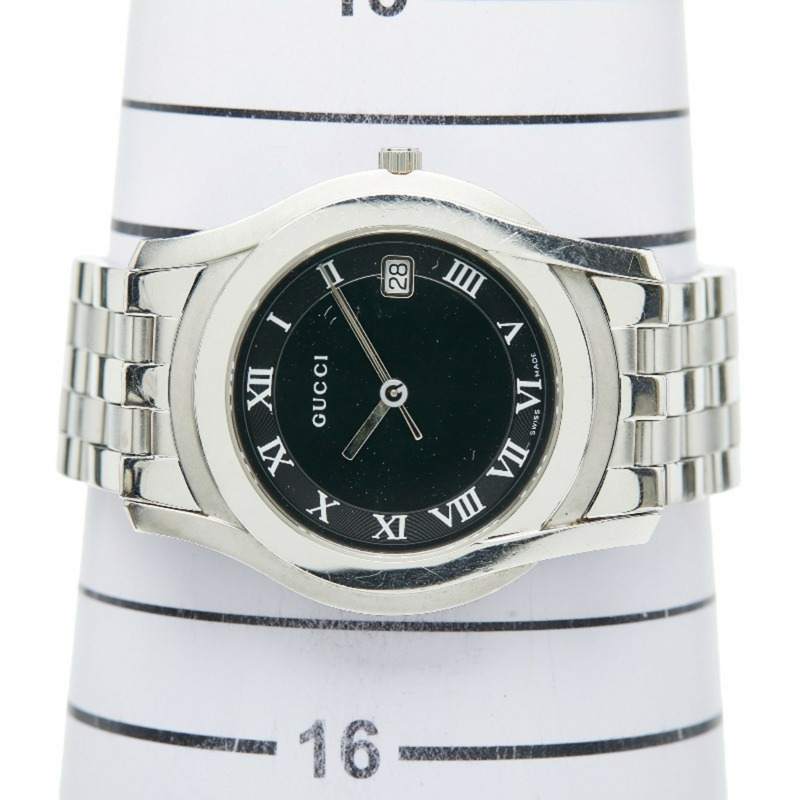 Gucci G-Class腕錶，5500公尺防水石英機芯，黑色錶盤，不鏽鋼錶殼，男款，GUCCI-8