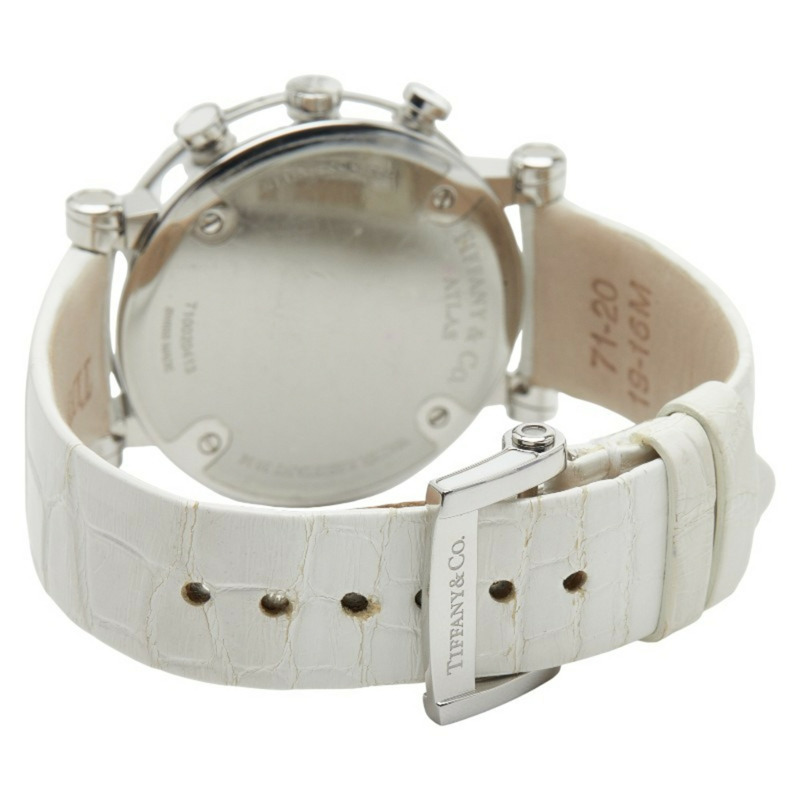 Tiffany & Co. Atlas 手錶 Z1301.32.11A20A71A,石英機芯,白色錶盤,不鏽鋼,皮革,女士款。-2