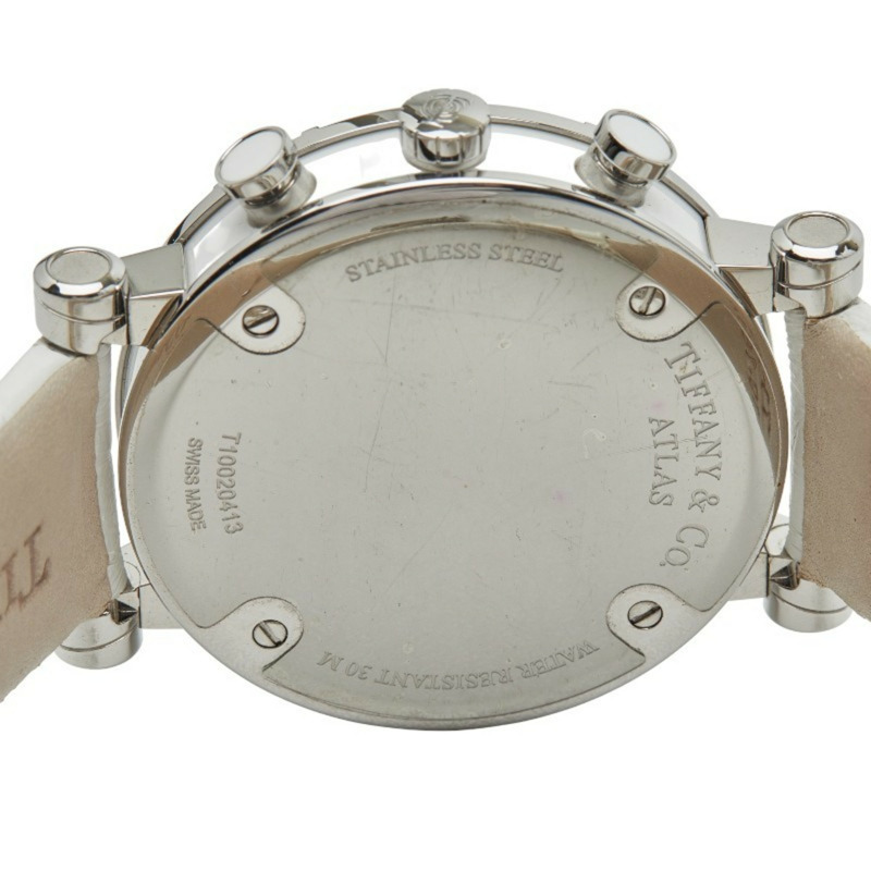 Tiffany & Co. Atlas 手錶 Z1301.32.11A20A71A,石英機芯,白色錶盤,不鏽鋼,皮革,女士款。-3