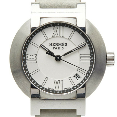愛馬仕 Nomade 腕錶 No. 1.210 銀色錶盤不鏽鋼皮革女士腕錶