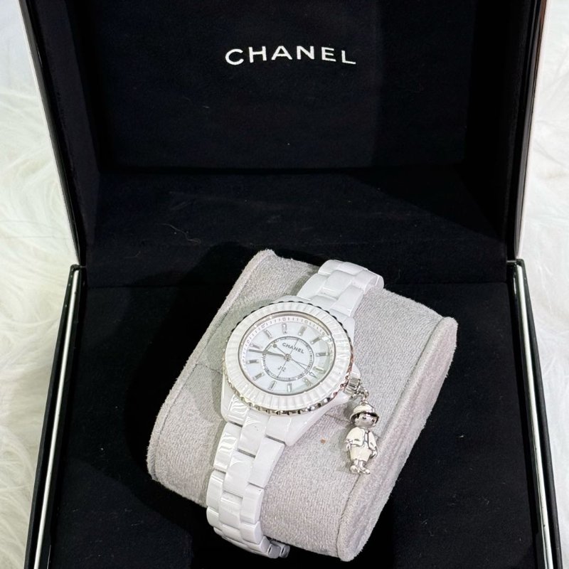 Chanel Mademoiselle J12 Acte 白色陶瓷腕錶-0