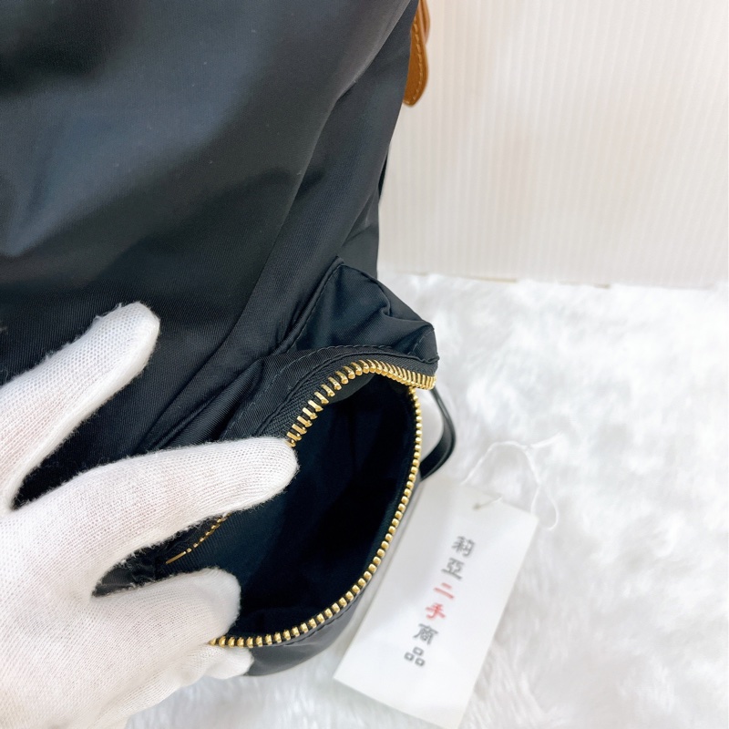 莉亞精品♡Burberry 4014879黑後背包 二手-15