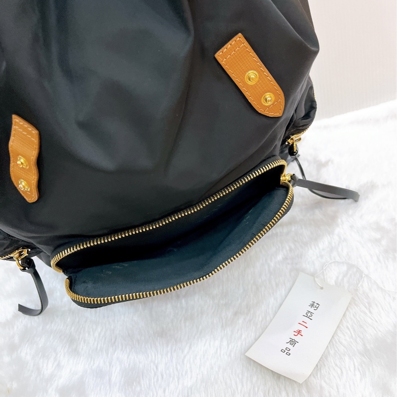 莉亞精品♡Burberry 4014879黑後背包 二手-16