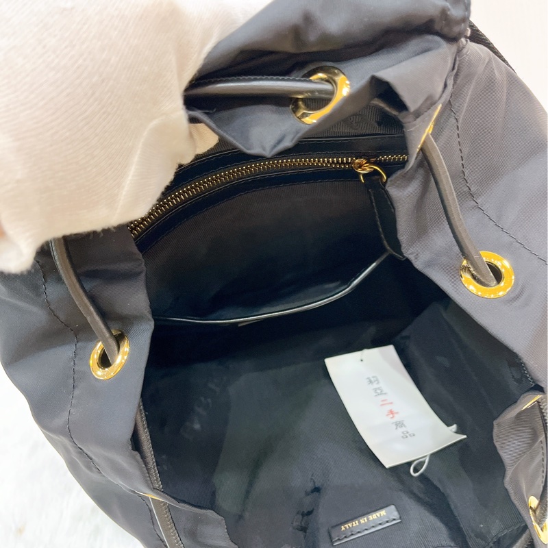 莉亞精品♡Burberry 4014879黑後背包 二手-20