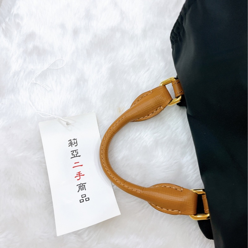 莉亞精品♡Burberry 4014879黑後背包 二手-22
