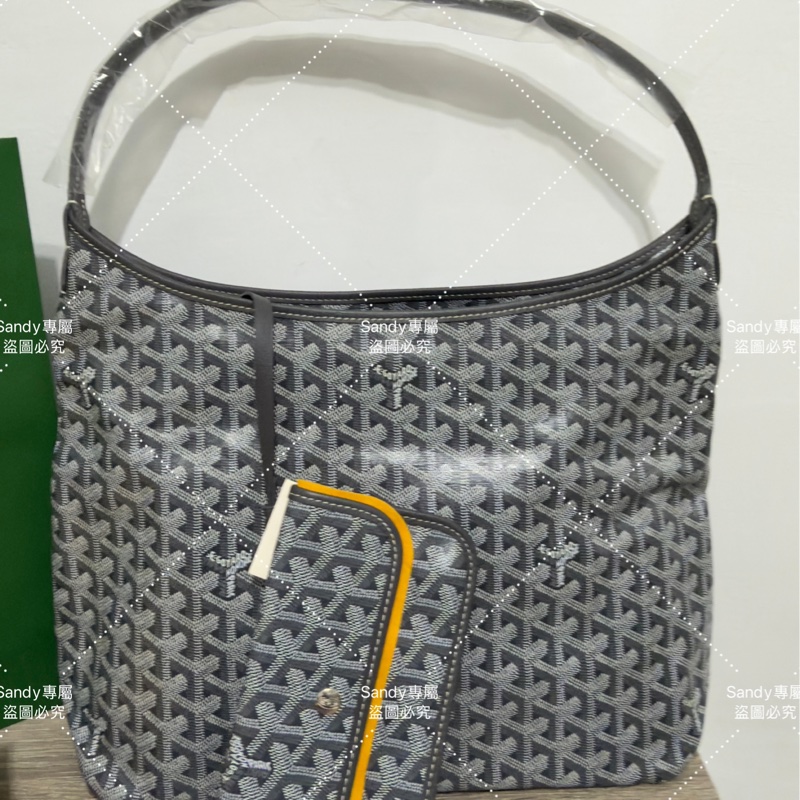 Goyard 狗牙hobo 灰色 全新全配-10
