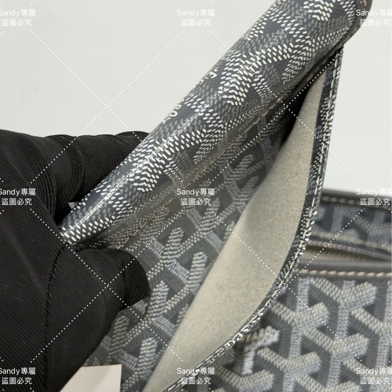 Goyard 狗牙hobo 灰色 全新全配-37