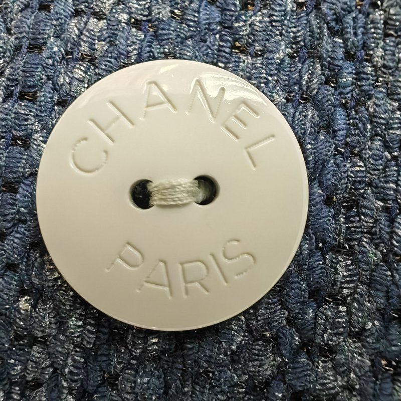 Chanel 香奈兒 藍色雙排釦西裝外套裙子 34碼-5