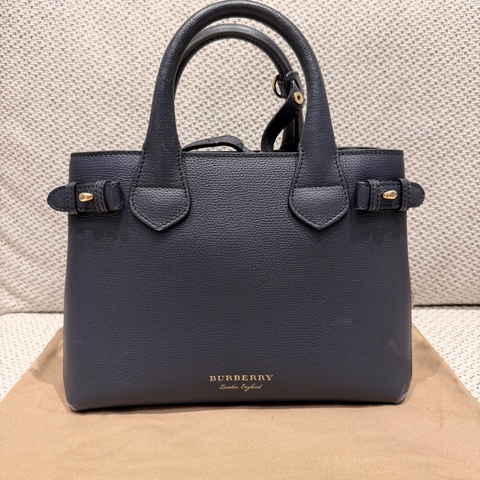 Burberry Small Banner Nova Check 2WAY 4023700 Handbag Leather x Canvas