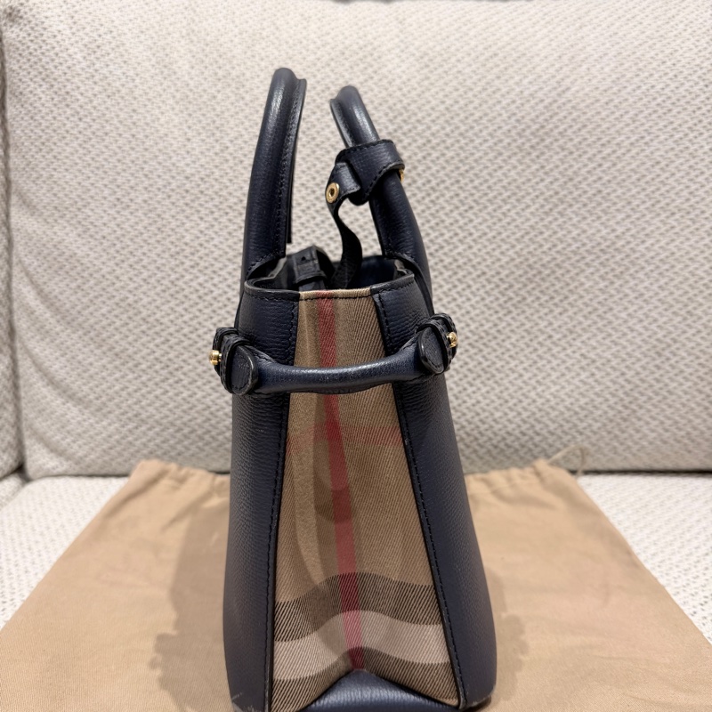 Burberry Small Banner Nova Check 2WAY 4023700 Handbag Leather x Canvas-2