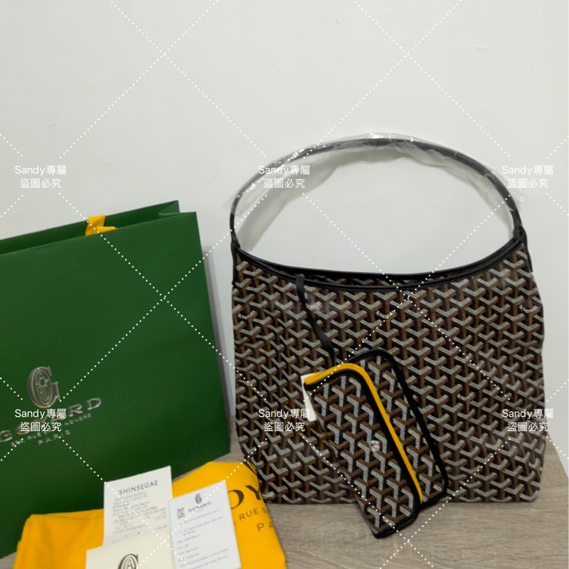 Goyard 狗牙hobo 黑色 全新全配-0