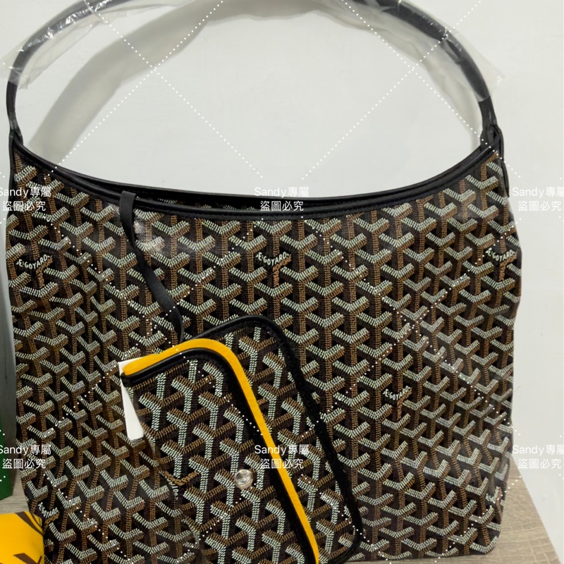 Goyard 狗牙hobo 黑色 全新全配-10