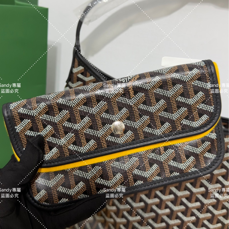 Goyard 狗牙hobo 黑色 全新全配-11