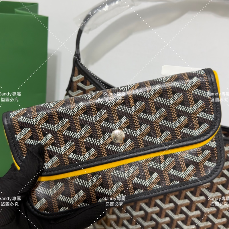 Goyard 狗牙hobo 黑色 全新全配-21