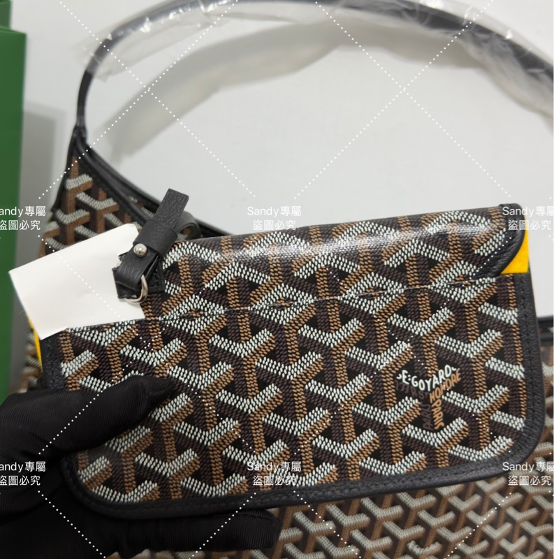 Goyard 狗牙hobo 黑色 全新全配-22
