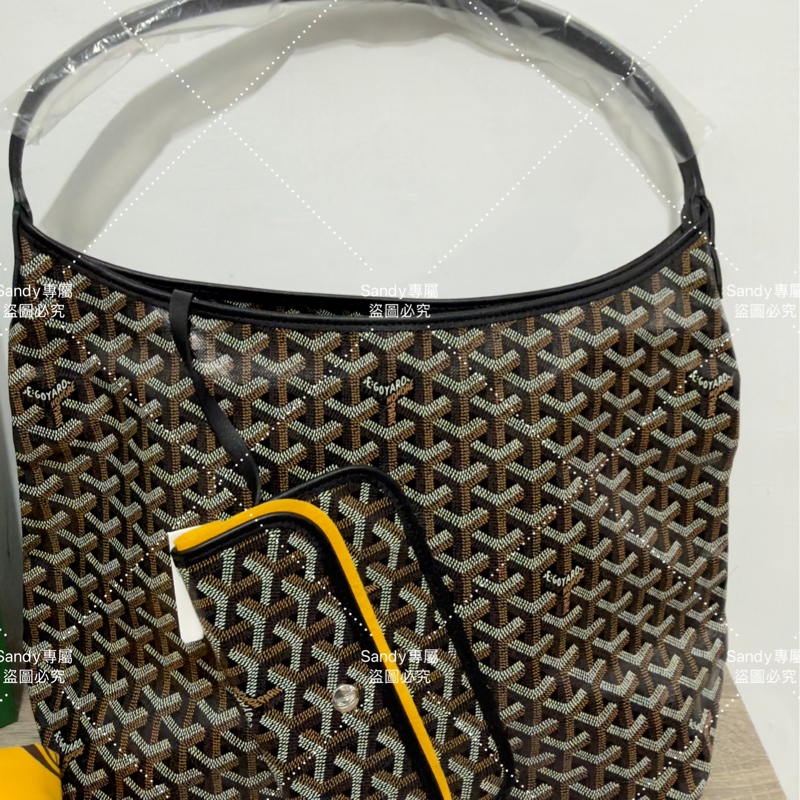 Goyard 狗牙hobo 黑色 全新全配-49