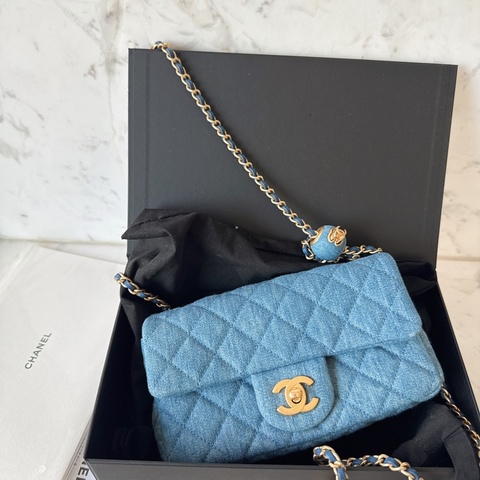近全新✨Chanel CF20 coco 牛仔金球 鏈條包 芯片款晶片款 有購證 情人節禮物