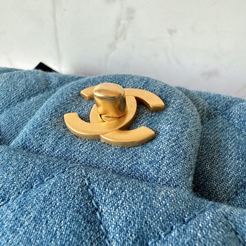 近全新✨Chanel CF20 coco 牛仔金球 鏈條包  芯片款晶片款 有購證 情人節禮物-16