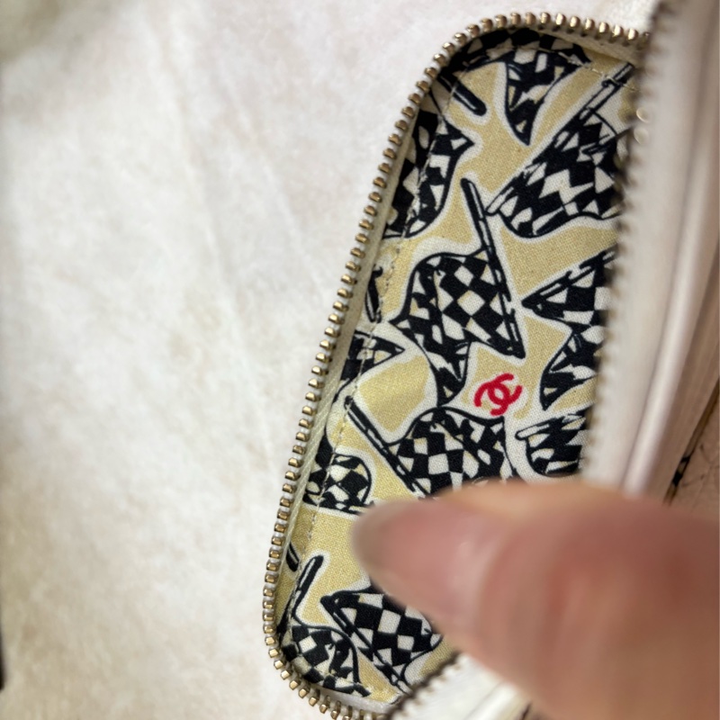 Chanel 粒紋小牛皮零錢包 吐司包零錢包 白色🤍 芯片款-12