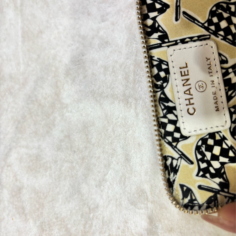 Chanel 粒紋小牛皮零錢包 吐司包零錢包 白色🤍 芯片款-13