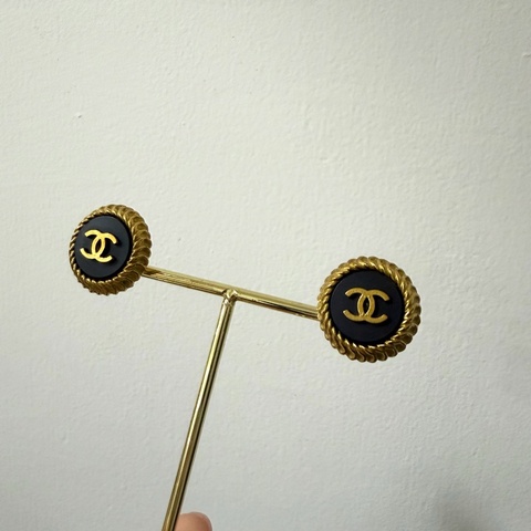 Chanel 香奈兒 95P 鍍金 耳夾 中古 Vintage
