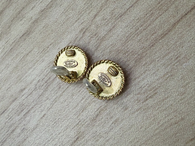 Chanel 香奈兒 95P 鍍金 耳夾 中古 Vintage-3