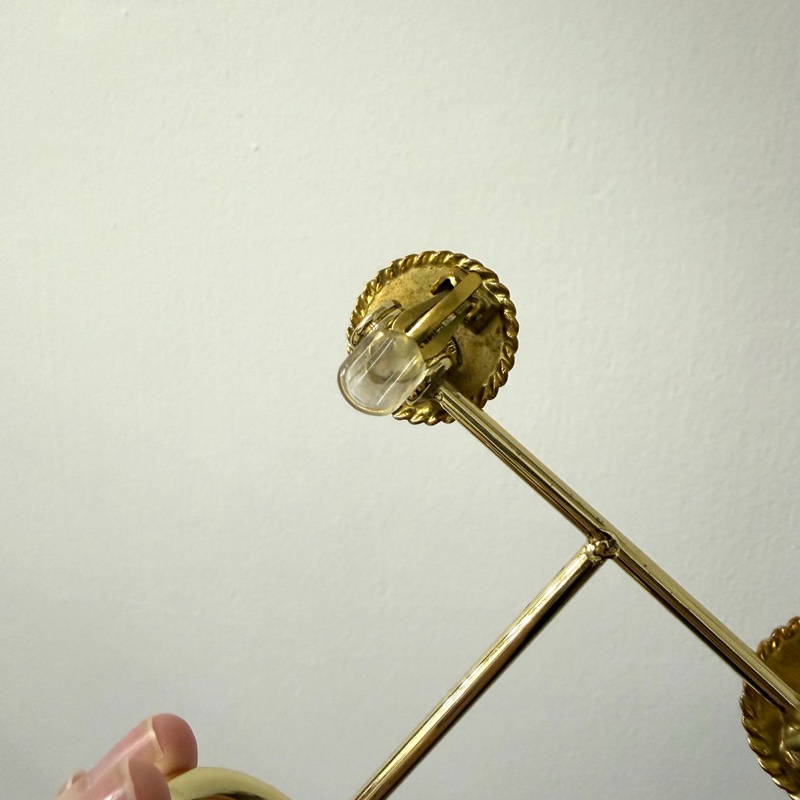 Chanel 香奈兒 95P 鍍金 耳夾 中古 Vintage-10